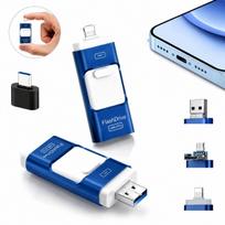 USB atmintinė 128GB, Lightning, USB-C, USB 3.0, skirta iPhone ir Android