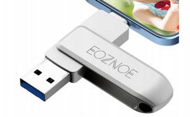 USB atmintukas EOZNOE 64GB, USB 3.0, sidabrinis