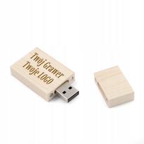 Medinė USB atmintinė, klevo medžio, 32GB, USB 2.0, su logotipo graviravimu