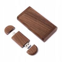 Medinė USB atmintinė WALNUT 256GB, USB 3.0/3.2, USB-C, dėžutė, be graviravimo