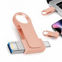 USB atmintinė 512GB, 4 viename, USB-C, Micro USB, OTG, Lightning