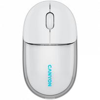 Belaidė tyliai veikianti pelė Canyon 2.4 GHz/BT, USB-C, balta
