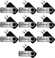 USB atmintinė MEDIARANGE 16GB, USB 2.0, metalinė, 10 vnt.