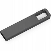 USB atmintinė 16GB, metalinė, su karabinu