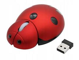 Belaidė pelė vaikams LADYBUG, raudona