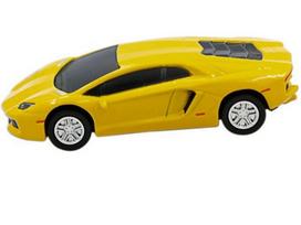 USB atmintinė 32GB LAMBO geltona automobilio formos
