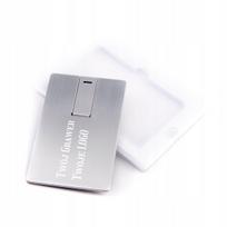 Metalinė USB atmintinė 1GB, sidabrinė, su dėžute ir graviruotu logotipu