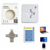 USB atmintinė 256GB, 4-in-1, USB-A, USB-C, Micro USB, OTG