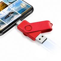USB atmintinė 512GB, USB-C ir USB-A, 30MB/s