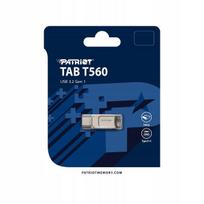 Atmintukas Patriot TAB 256GB, USB 3.2, USB-A ir USB-C, sidabrinis