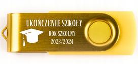 USB atmintinė Twister 128GB, USB 2.0, su graviravimu „Graduate“