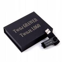 USB atmintinė Twister 64GB, USB 3.0, su magnetine dėžute ir logotipo graviravimu