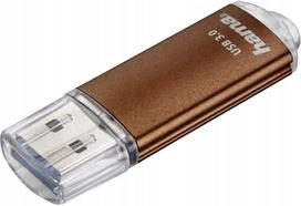 USB atmintinė Hama Laeta 64GB, USB 3.0, ruda