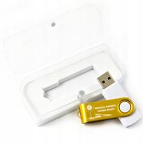 Auksinė USB atmintinė 32GB su Komunijos graviravimu ir dėžute