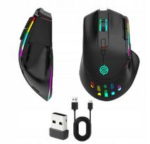 Belaidė žaidimų pelė su RGB apšvietimu, juoda, USB, 3 režimai