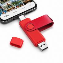 USB atmintinė 512GB, 2-in-1, USB-C ir USB-A, pasukama