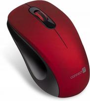 Belaidė tyli optinė pelė Connect IT MUTE, raudona