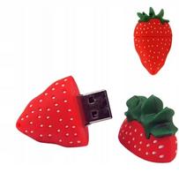USB atmintinė 256GB, braškės formos, 3D dizainas