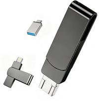 USB atmintinė 512GB, USB 3.0, Lightning, Type-C, Micro USB, 4in1