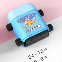 Digital Roller Teaching Stamp Rotating Design Math Exercises Addition mėlyna