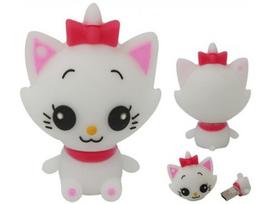 USB atmintukas 8GB SWEET KITTEN, baltas su meškiuku