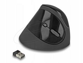 Belaidė ergonomiška optinė pelė Delock 12622, 2,4 GHz, tyli
