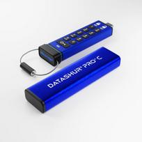 Šifruojama USB atmintinė DatAshur PRO+ C 512GB, USB 3.2 Type-C, AES 256-bit