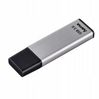 USB atmintinė Hama 128GB, USB 3.2 Gen 1, 90MB/s, aliuminio, sidabrinė