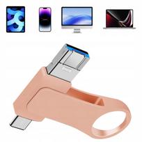 4-in-1 USB atmintinė 512GB, Type-C, Lightning, Micro-USB, OTG, suderinama su telefonu, Android, PC