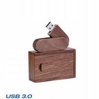 USB atmintukas 16GB, riešutmedžio korpusu, graviruojamas, vestuvėms ir dovanoms