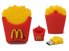 USB atmintinė 128GB, geltona, MC DONALD'S bulvytės