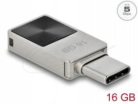 USB-C atmintukas 16GB, 5Gbps, metalinis korpusas, Delock 54082