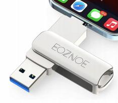 USB atmintinė EOZNOE 256GB, USB 3.0, sidabrinė