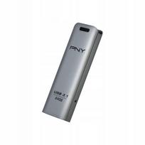 USB atmintinė PNY Elite Steel 64GB, USB 3.0/3.1, sidabrinė