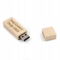 Medinė USB atmintinė Maple, 4GB, su logotipo graviravimu