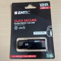 USB atmintinė Emtec B120 Click Secure 128GB, USB 3.0/3.2, juoda