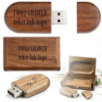 USB atmintinė 64GB medinė su graviru, dovana vestuvėms, komunijai, krikštynoms