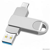 USB atmintinė 512GB, dvigubas USB-C ir USB jungtys