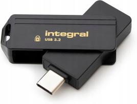 USB atmintinė Integral Secure 360-C, 32GB, USB 3.2, AES 256-bit šifravimas