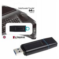 USB atmintinė KINGSTON DataTraveler Exodia 64GB, USB 3.2 Gen 1, juoda