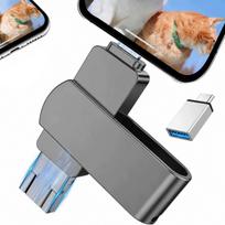 Atmintukas 512GB, USB 3.0, USB-C, Lightning, 4in1, telefonams ir kompiuteriams