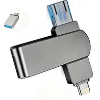 Atminties USB laikmena 128GB, 80MB/s, su iOS, USB-C, USB, Micro-USB