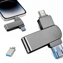 Atmintukas 512GB, USB-C, Lightning, USB 3.0, suderinamas su iPhone, Android, PC