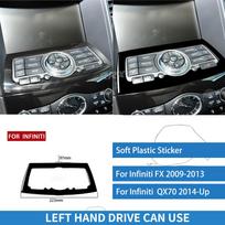For Infiniti FX QX70 2009-Up Center Console Button Trim Frame Tuning Cover Piano Black Sticker Car Interior Moulding Accessories Teak black