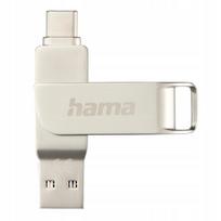 USB atmintinė Hama C-Rotate Pro 32GB, USB 3.1 Type-C, sidabrinė