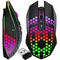 Belaidė žaidimų pelė su RGB LED apšvietimu