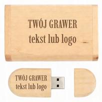 USB atmintinė 128GB 3.0, medinė dėžutė, graviruojama vardais – vestuvėms, komunijai, krikštynoms