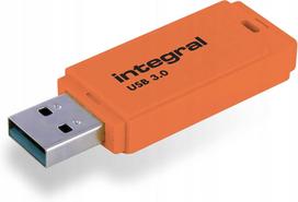 USB atmintinė INTEGRAL 64GB Neon Orange, USB 3.2 Gen 1