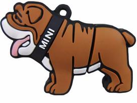 USB atmintukas 32GB, rudas buldogas