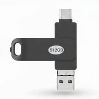 USB atmintinė 512GB, 4 jungtys: USB 3.0, iOS, Type-C, MicroUSB, OTG